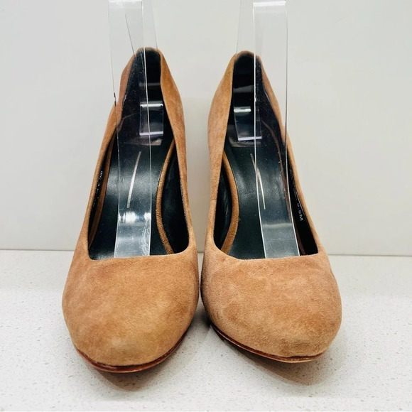 DV Dolce Vita Rosetta Pump Heels Shoes Taupe Tan Genuine Leather Suede Sz 8.5 - Picture 3 of 16